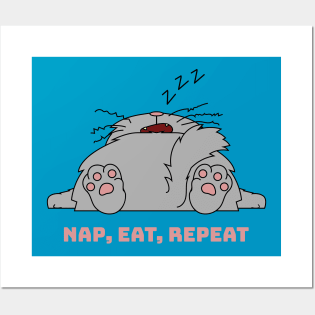 Nap, Eat, Repeat Wall Art by attire zone